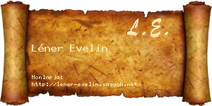 Léner Evelin névjegykártya
